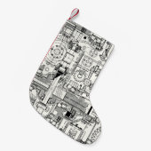 Worm Gears: Naadloze technische machines. Kleine Kerstsok (Voorkant (Hangend))