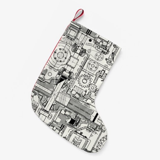 Worm Gears: Naadloze technische machines. Kleine Kerstsok (Voorkant (Hangend))