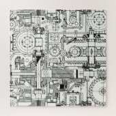 Worm Gears: Naadloze technische machines. Legpuzzel (Verticaal)