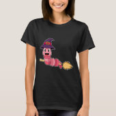 Worm Halloween Witch T-shirt (Voorkant)