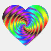 Worm Hole Hart Sticker (Voorkant)