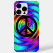 Worm Hole met zwart vredesteken Case-Mate iPhone Case (Achterkant)