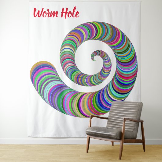Worm Hole Tapestry Wandkleed (In situ)