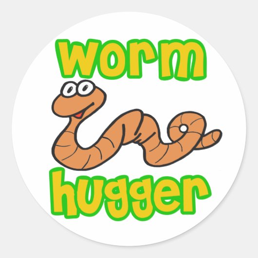 Worm Hugger Ronde Sticker (Voorkant)