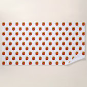 Worm in Apple Beach Towel Fun - uw kleuren Strandlaken (Voorkant)