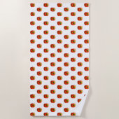 Worm in Apple Beach Towel Fun - uw kleuren Strandlaken (Voorkant)