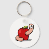 Worm in Apple Sleutelhanger (Voorkant)