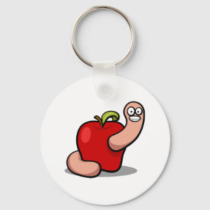 Worm in Apple Sleutelhanger