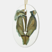 Worm Jaw Oval kerstversiering Keramisch Ornament (Links)