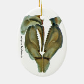 Worm Jaw Oval kerstversiering Keramisch Ornament (Achterkant)