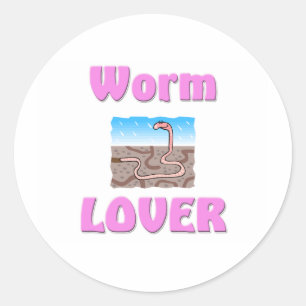 Worm Lover Ronde Sticker
