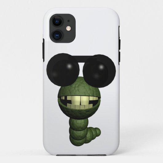 Worm met zonnebril Case-Mate iPhone case (Achterkant)
