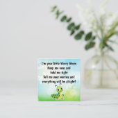Worm Poem Kaart invoegen Vierkante Visitekaartje (Staand voorkant)