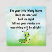 Worm Poem Kaart invoegen Vierkante Visitekaartje (Voorkant)