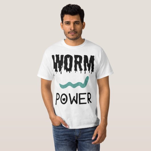 Worm Power T-shirt (Voorkant volledig)