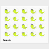 worm ronde sticker (Vel)