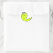 worm ronde sticker (Tas)