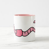 worm tweekleurige koffiemok (Center)