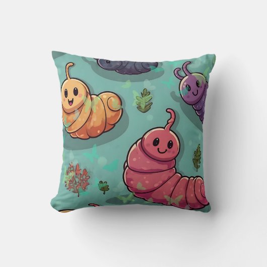 Worm vlinder print kussen (Voorkant)