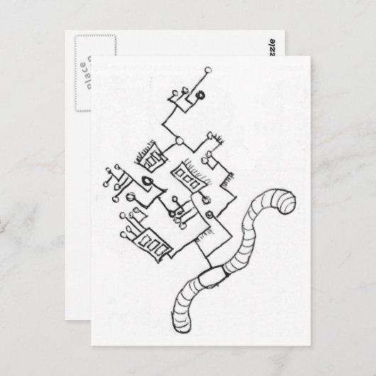 Wormbekabeld Briefkaart (Voorkant / Achterkant)