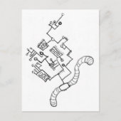 Wormbekabeld Briefkaart (Voorkant)