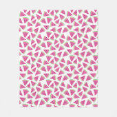 Wormeloen tropisch fruit patroon fleece deken (Voorkant)