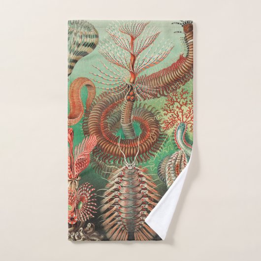 Wormen, Annelids Chaetopoda, door Ernst Haeckel Bad Handdoek (Handdoek)
