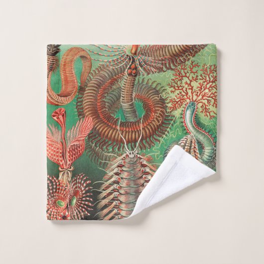 Wormen, Annelids Chaetopoda, door Ernst Haeckel Bad Handdoek (Wasdoekje)