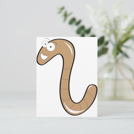 wormen briefkaart (Staand voorkant)