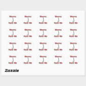 Wormen haten me rood ronde sticker (Vel)