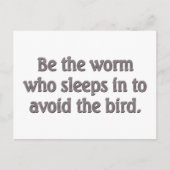 Wormen hebben het grootste geluk briefkaart (Voorkant)