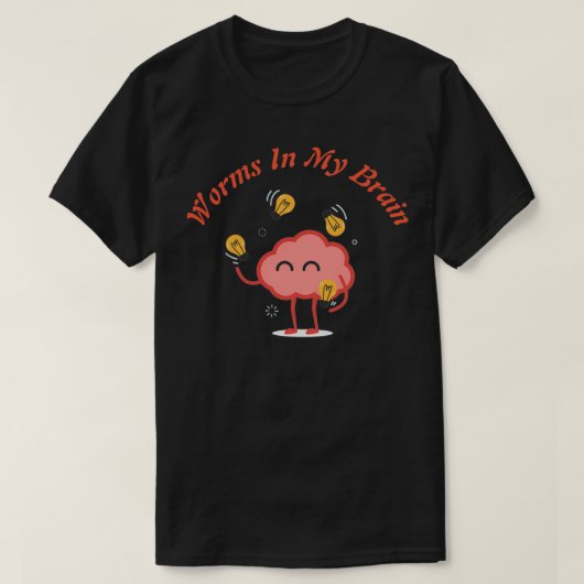 Wormen in mijn hersenen 16 t-shirt (Design voorkant)