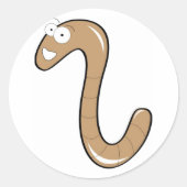 wormen ronde sticker (Voorkant)