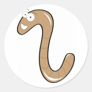 wormen ronde sticker