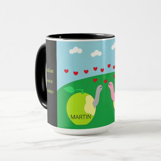 Wormen Verliefd Mok (Voorkant links)