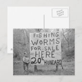 Wormen voor verkoop, 1935 briefkaart (Voorkant / Achterkant)