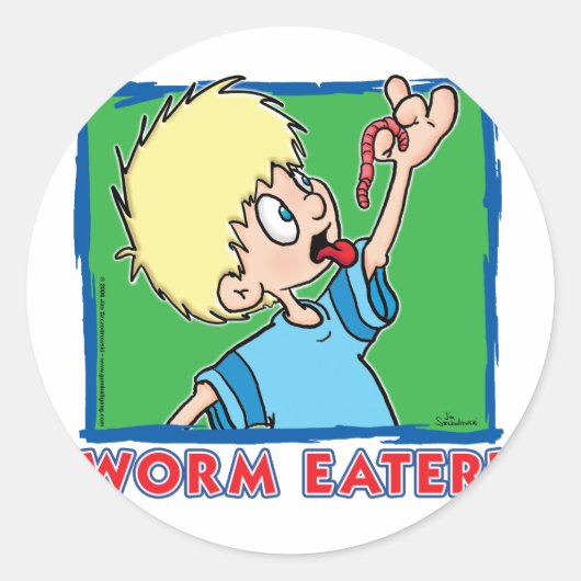 wormeneter ronde sticker (Voorkant)