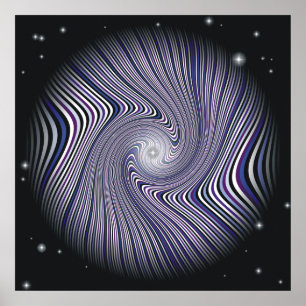 Wormhole Trip Optische Illusie Poster