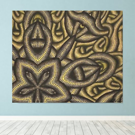 wormkern canvas afdruk (Insitu (Houten vloer))