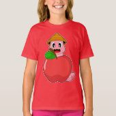 wormkweker appel t-shirt (Voorkant)