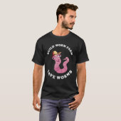 Wormkweker Red Wiggler-wormenhoed Roodworm Compost T-shirt (Voorkant volledig)
