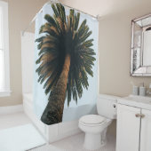 Wormoogfotografie van palmboom douchegordijn (In situ)