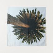 Wormoogfotografie van palmboom wandkleed (Voorkant (horizontaal))