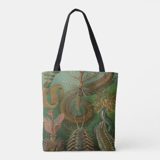  Worms Annelids Chaetopoda door Ernst Haeckel Tote Bag (Achterkant)