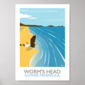 Worm's Head - Rhossili Bay Beach Poster (Voorkant)