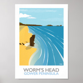 Worm's Head - Rhossili Bay Beach Poster