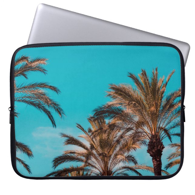WORM'S OOG UITZICHT FOTOGRAFIE VAN BROWN BOMEN LAPTOP SLEEVE (Voorkant)