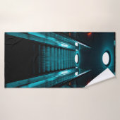 WORM'S OOG UITZICHT FOTOGRAFIE VAN GRAY BOUW IN HE BADHANDDOEK (Badhanddoek)