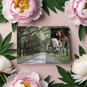 Wormsloe Road Green Live Oaks Save the Date Card Kaart