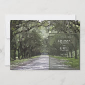 Wormsloe Venue Green Live Oak Canopy Wedding Kaart (Voorkant)